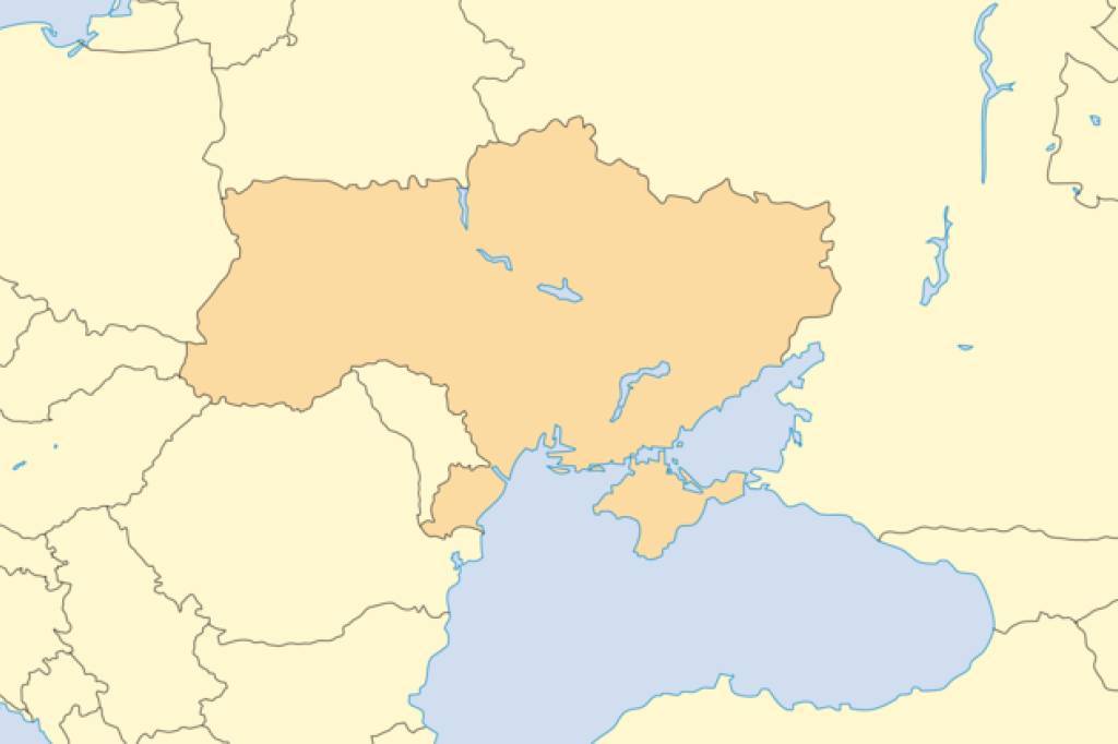 Kart over Ukraina
